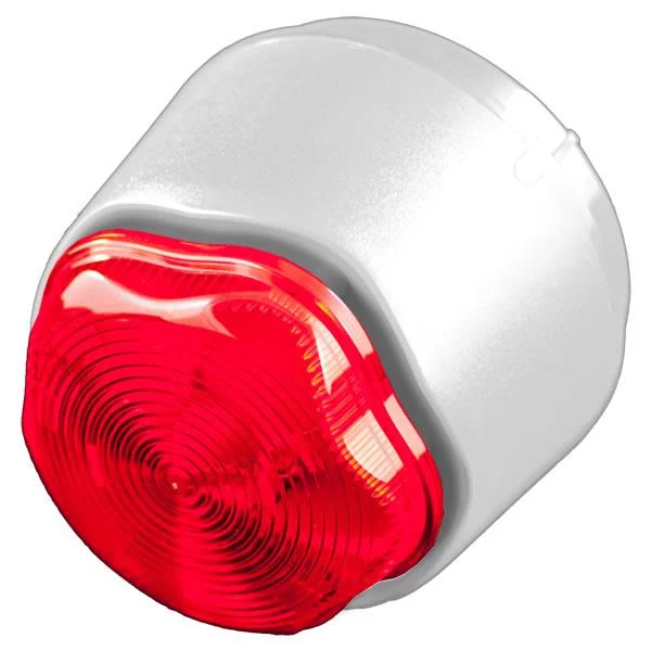 Conventional Wall Sounder/Beacon (white case, red lens)